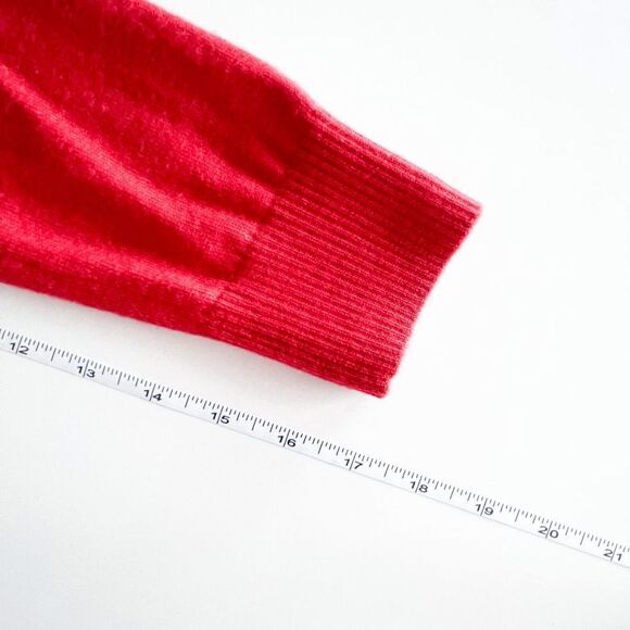 Banana Republic Women's Cardigan Sweater Embellished Rosette Fine Wool Red Small - Picture 5 of 7